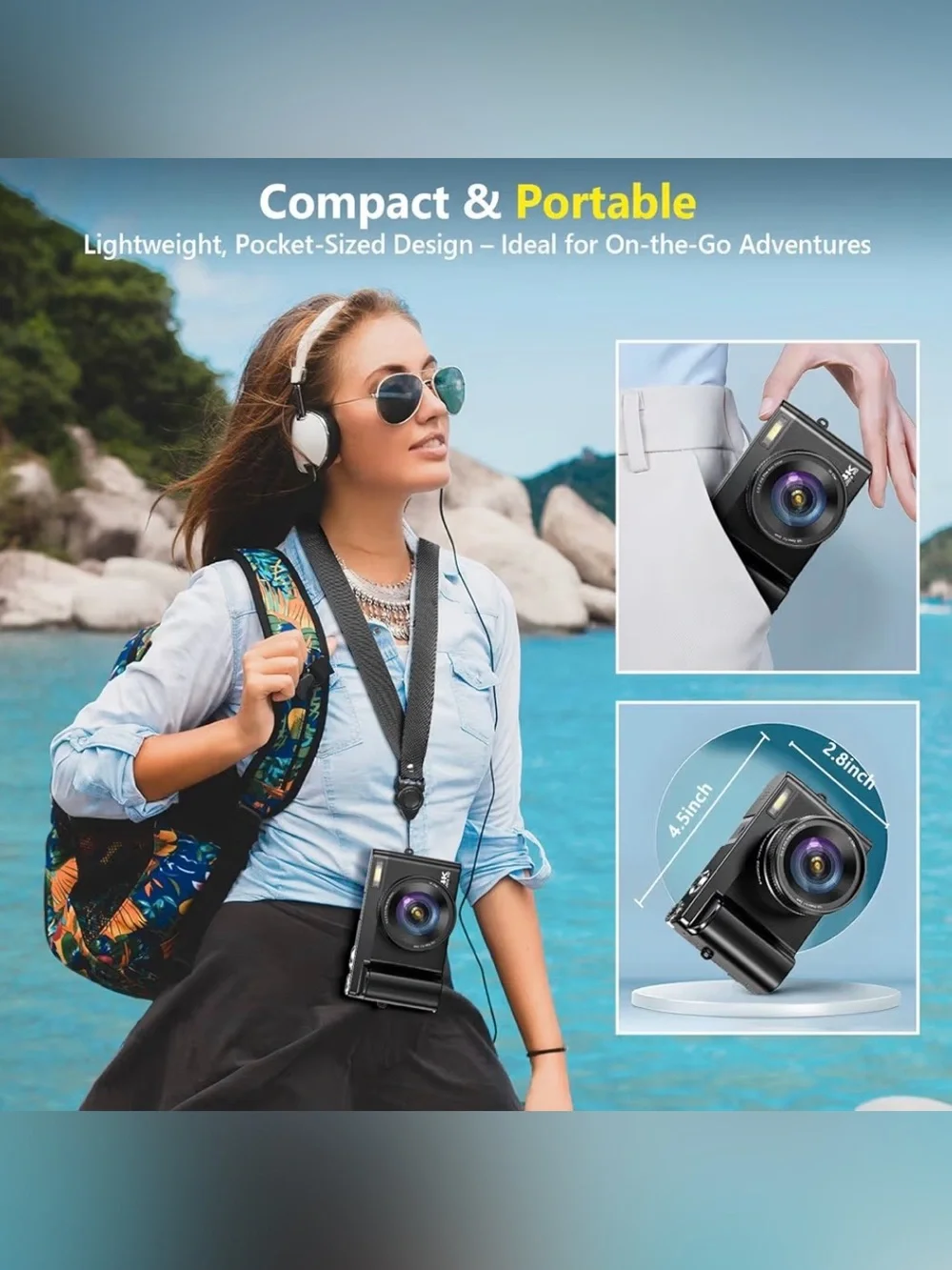 4K Digital Camera for Photography Autofocus